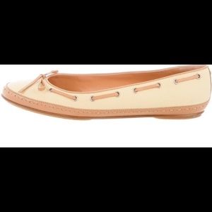 Chanel trimmed round toe flats